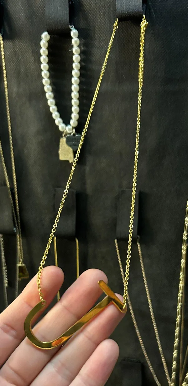 J Necklace Gold - Image 2