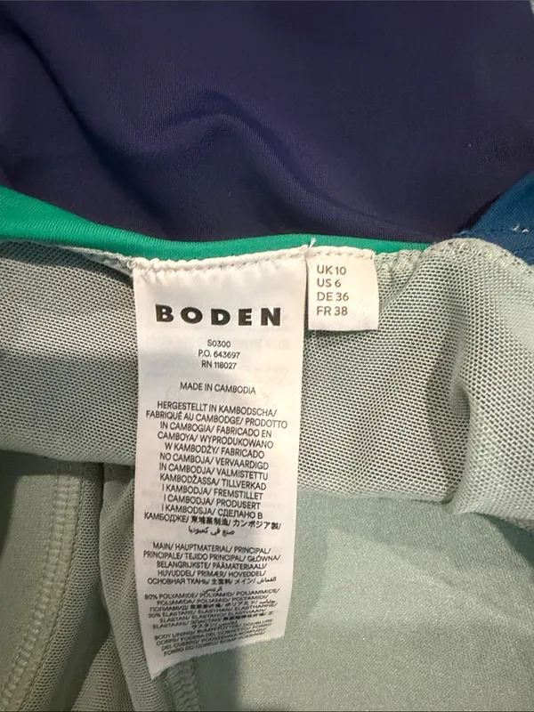BODEN blue square neck one piece Size 6 - Image 3