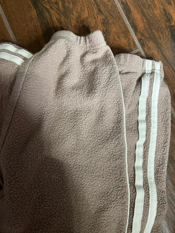 Victoria’s Secret PINK Neutral Beige Teddy Bear 🧸 Tracksuit Set Womens Small - Image 2
