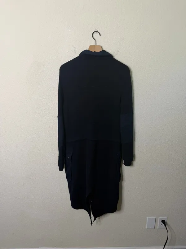 Free People Surplus Navy Cardigan Sweater Jacket Zip Cardigan Womens‎ Size XS - Image 9