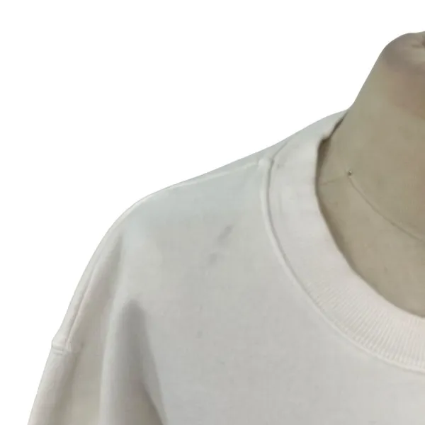 Aritzia Tna Cozy Fleece‎ Perfect Crew Sweatshirt Pullover White Size Large - Image 5