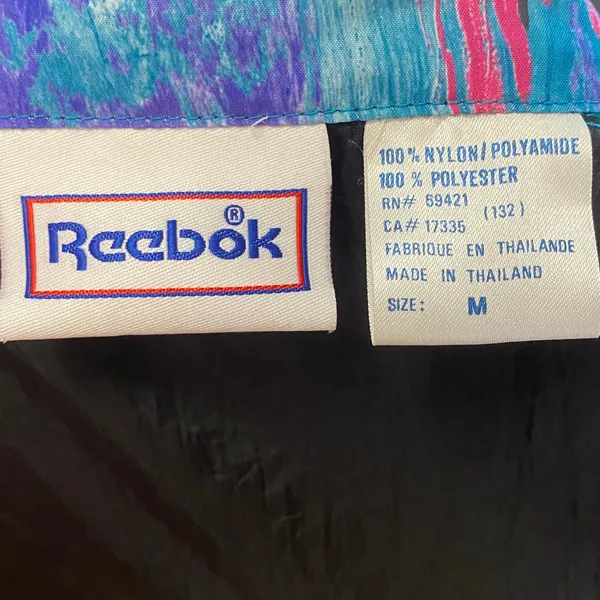 Vintage Reebok Windbreaker Jacket Retro Sport 80s 90s Nylon Medium Oversized - Image 10