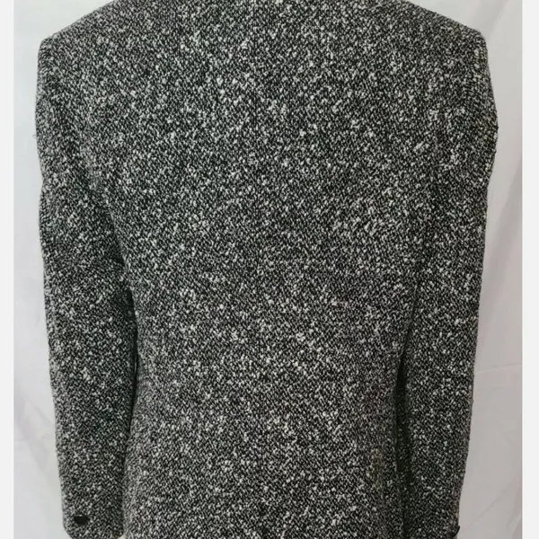 Bill Burns New York Wool Blend Jacket Blazer black Marled Pockets Button Sz 10‎ - Image 2