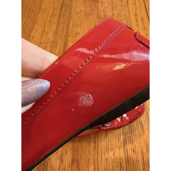 Tod's Womens Red Patent Leather Gommino Driving Loafer Sz 8 - Image 11