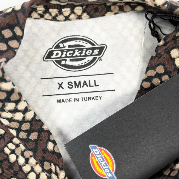 Dickies Women Camden Top XS Snake‎ Print Mock Neck Street Retro Activewear - Image 6