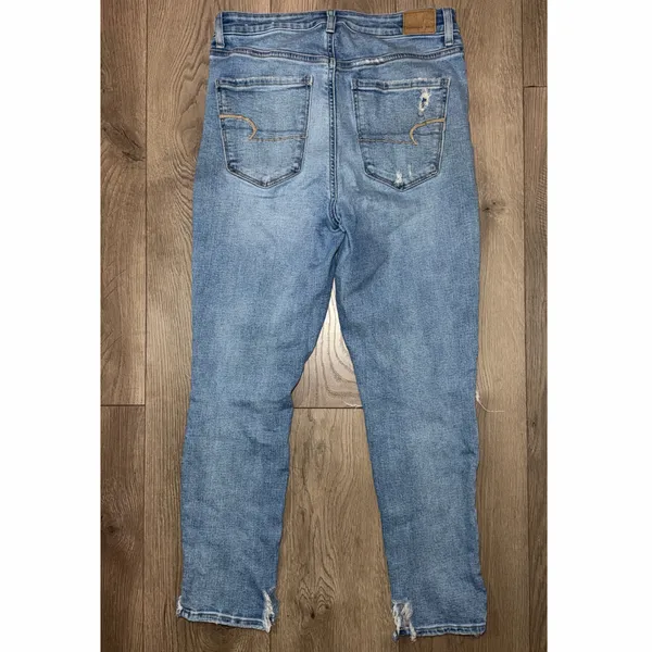 Pre-Owned American Eagle Super Stretch Super Hi-Rise Jegging Blue Jeans Size 8 - Image 2