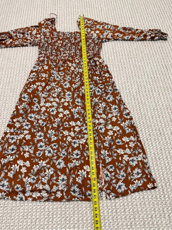 La Ligne x Target Floral Smocked Bodice Midi Dress XL - Image 4
