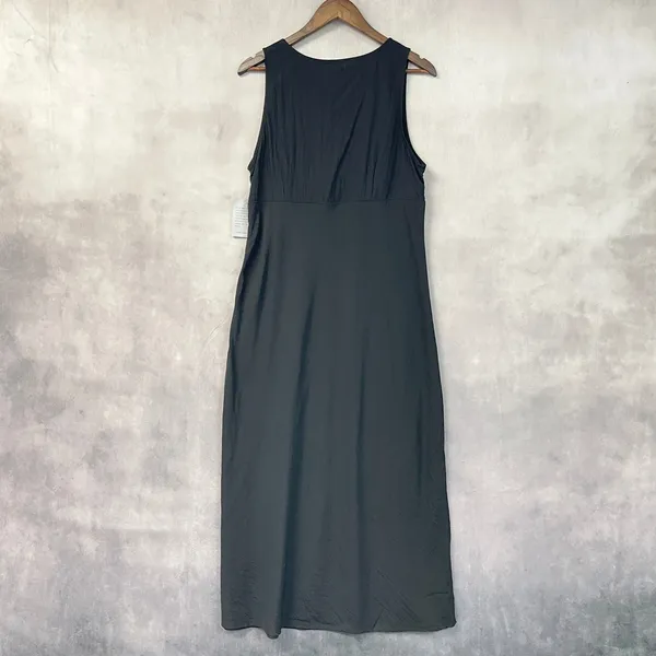 Stitchdrop Womens Empire Waist Maxi Dress Size XL Black Minimalist Clean Girl - Image 3
