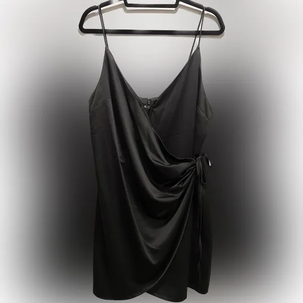 Like New Black Topshop Wrap Dress Size 12 - Image 2