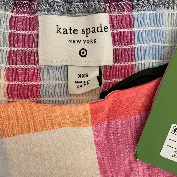 Kate Spade New York Target Plaid Midi Dress‎ XXS Multi Color Seersucker Pockets - Image 8