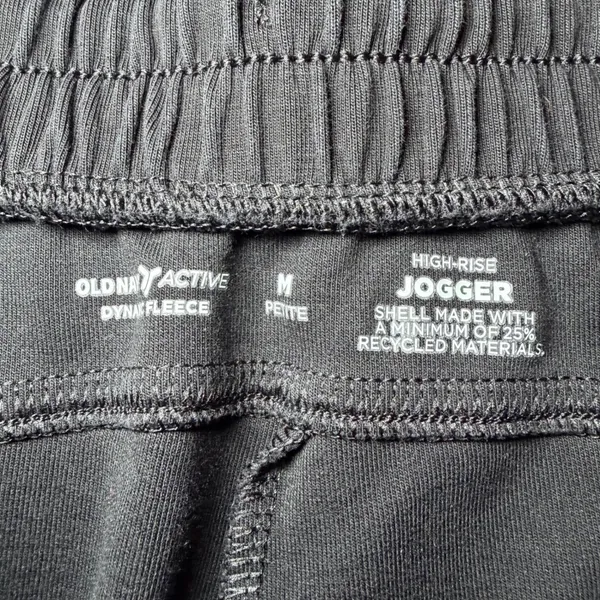 Old Navy Active Womens Size Medium Petites Dynafleece High-Rise Jogger Black - Image 4