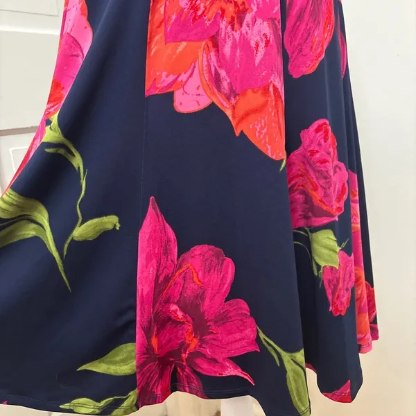 Shelby & Palmer Flare Floral Dress S Garden Party Career Belted‎ Church Travel - Image 7