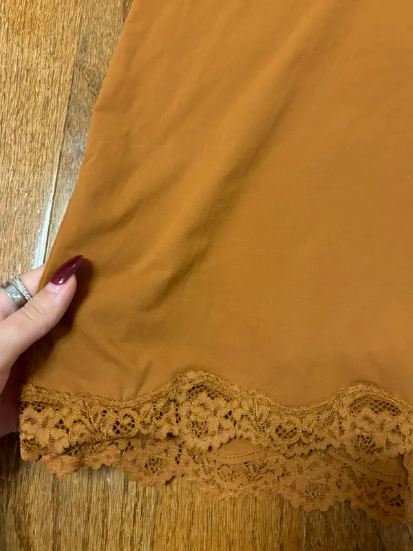 NWOT fits everybody corded slip lace dress - bronze - Image 4