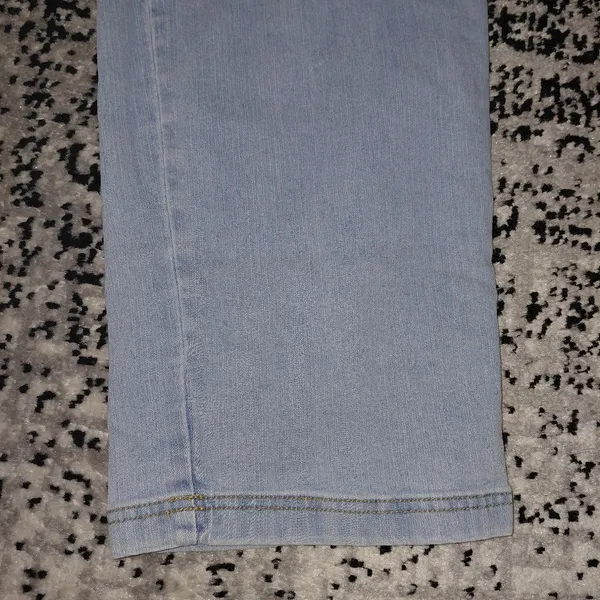 Madden Girl Blue Denim Cargo Jeans Medium Y2K Baggy Wide Leg Cyber - Image 6