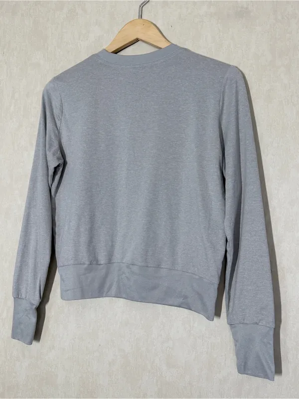 Vuori Women’s Daydream Crew Shirt Longsleeve in Light Heather Grey S - Image 6
