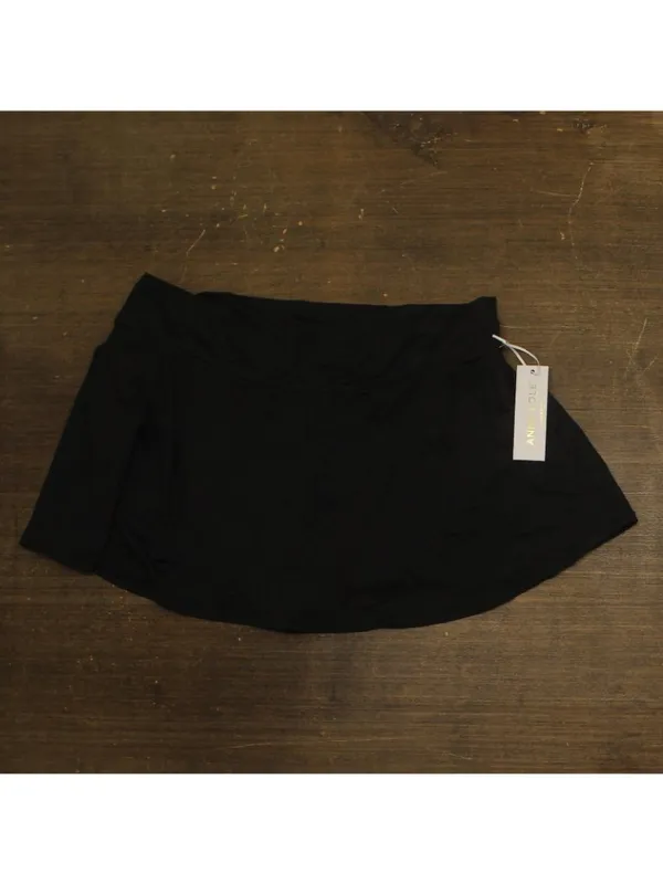 NWT Anne Cole Soft Band A-Line Swim Skirt MYPB41401 Black 22W - Image 2