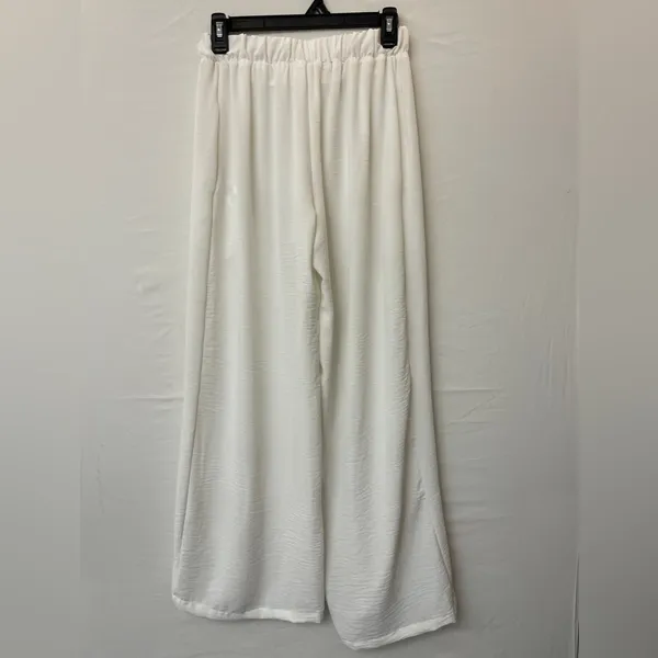 Ryocco women’s Size Small White Wide-Leg Pants with Tie Waist - (N9)✨ - Image 4