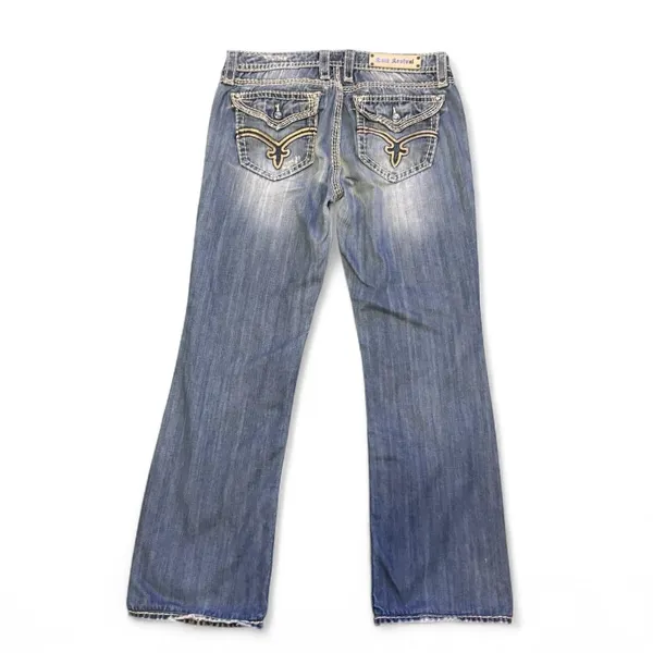 Rock Revival Elaina Easy Boot Jeans Women’s Size 31 Blue Denim Buckle Exclusive - Image 2