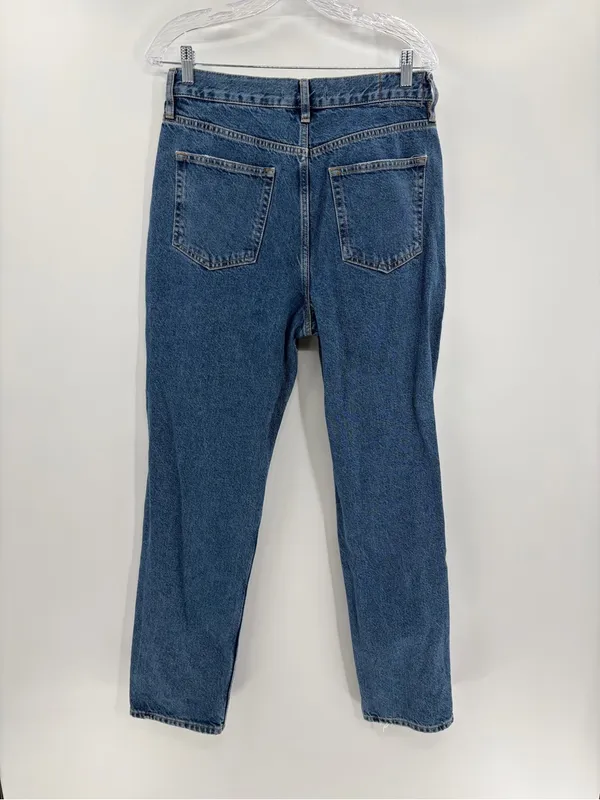 Free people we the free ripped distress blue straight leg denim jeans size 30 - Image 10