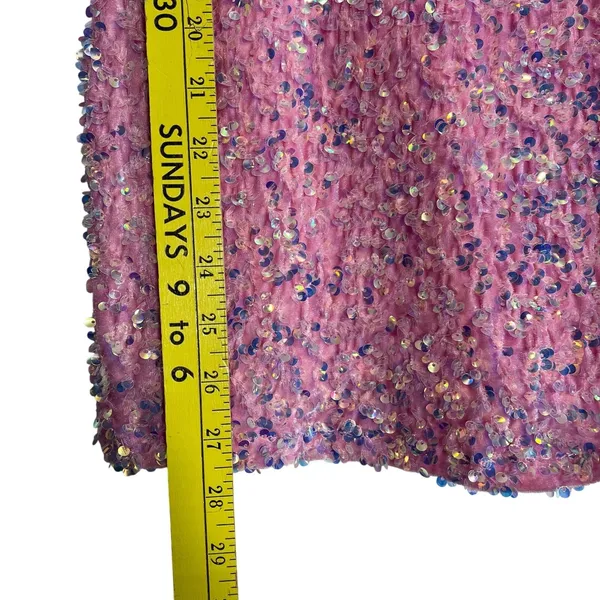 Lucy in the Sky Iridescent Sequin Bodycon Dress in Pink Size XS Party Concert - Image 2