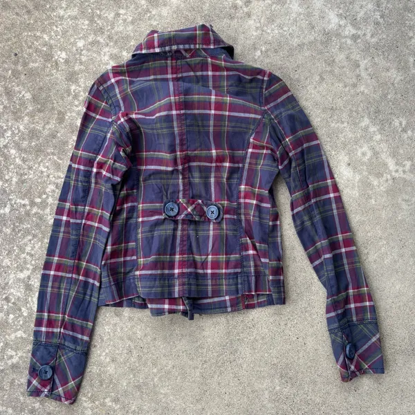 Aeropostale S Plaid Peacoat jacket fall staple - Image 7
