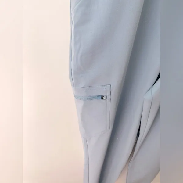 Figs Zamora High Waisted Dusty Blue Joggers Scrub Pants Womens XXL Tall Nurse - Image 7