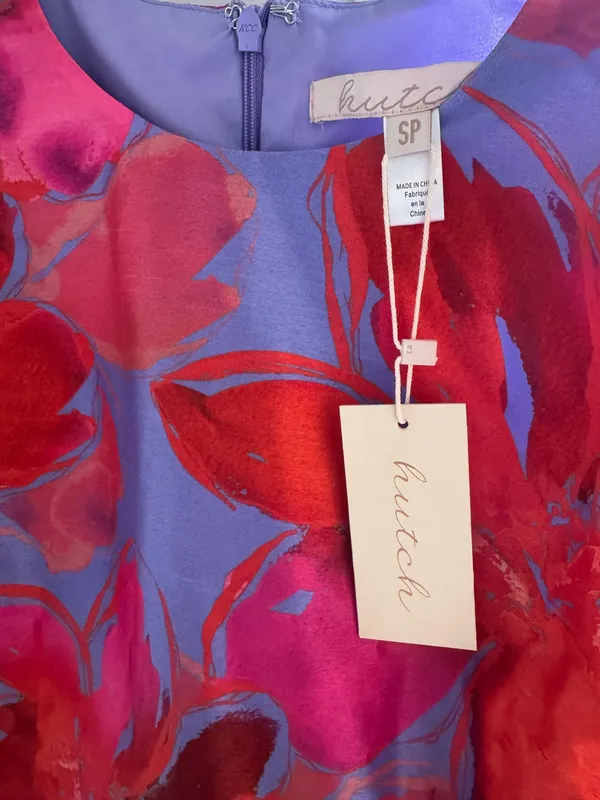 Anthropologie New with tags Hutch Floral Jacquard Dress with Puff Sleeves - Image 3