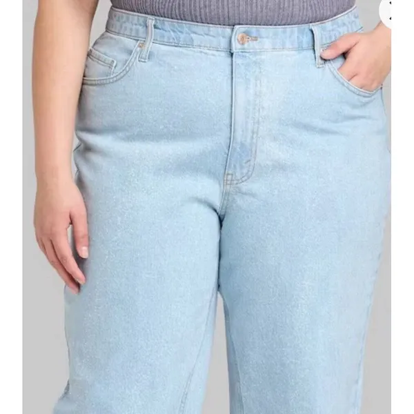 WOMEN'S 90s RELAXED STRAIGHT‎ MID-RISE STRETCH-WILD FABLE SIZE 17 Glitter Light - Image 3