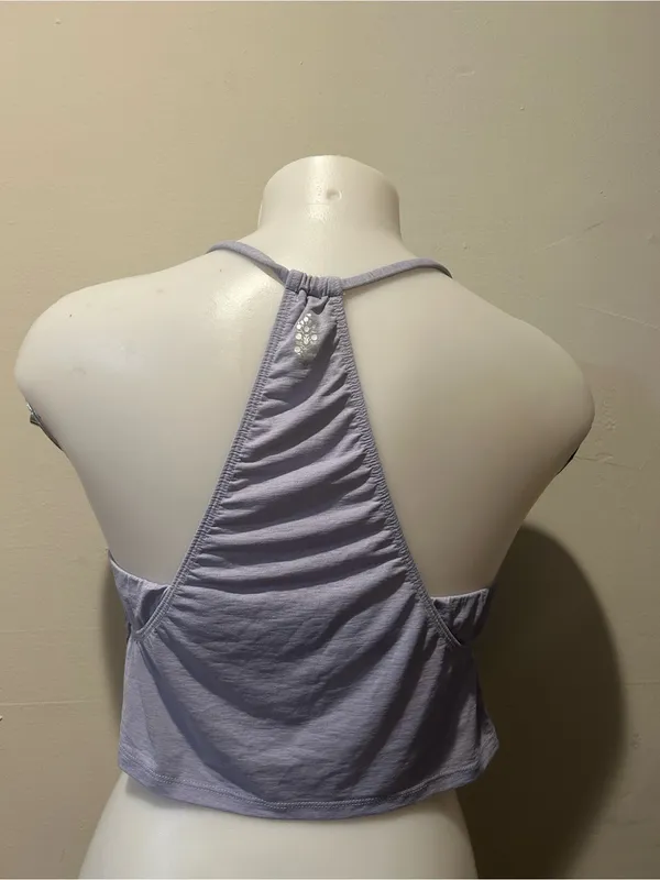 Free People Light Lavender Halter Crop Top - Image 2