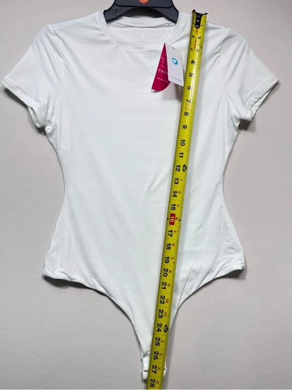 IUGA Bodysuit Crew Neck Short Sleeve Tummy Control Compression Slimming thong - Image 3