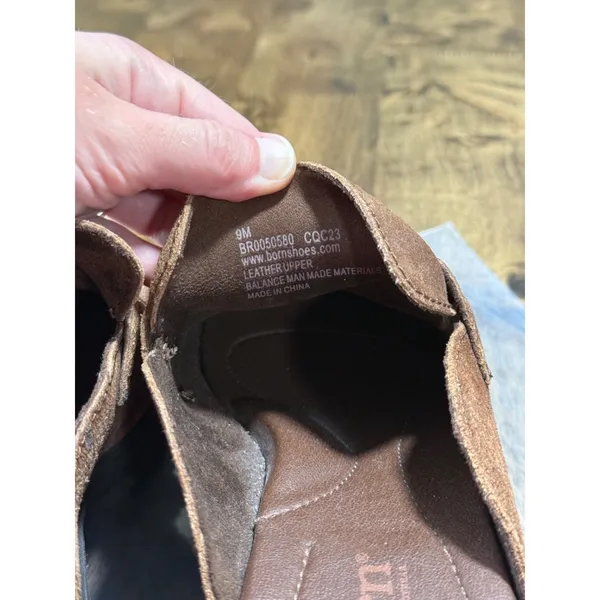 EUC Womens BORN‎ Gala platform loafer mule brown leather shoes size 9M Y2K - Image 8