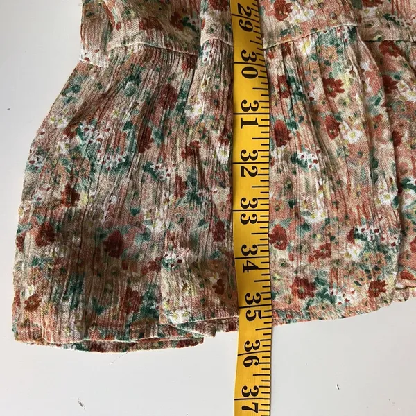 Final Touch Floral Mini Dress Multi Dolman Sleeves Coastal Cowgirl Boho Size M - Image 11