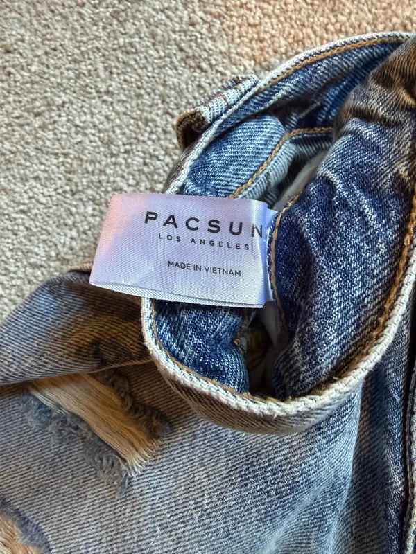 PacSun Denim Ripped Carpenter Shorts - Image 5
