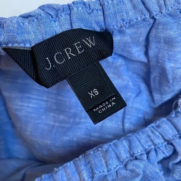 J. Crew Beach Chambray Eyelet ruffle Swim Cover‎ Dress - XS EUC - Image 9