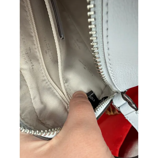 Kate Spade Harper Crossbody Bag‎ Leather Pale Blue Travel Everyday Minimal - Image 14