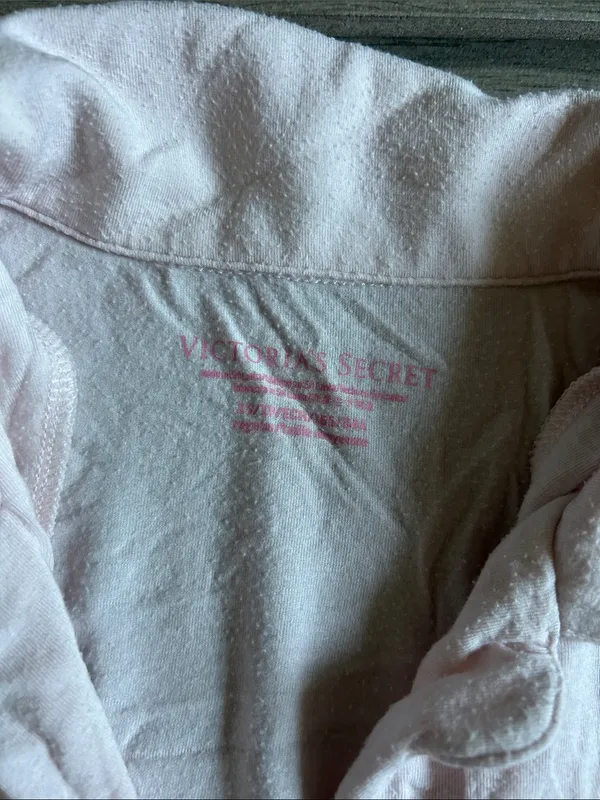 Victoria's Secret Pale Pink Long-Sleeve Button Front Pajama Top - Image 2