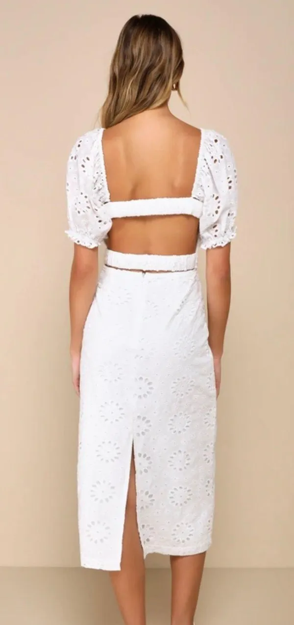 Lulus White Midi Dress - Image 2