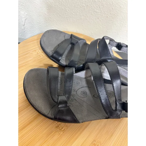 Baretraps Sandals 6.5 M Jerie Black Strappy Slingback Comfort Wedge Walking Shoe - Image 10