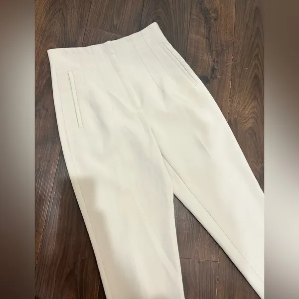 Zara Cream Straight Leg Women's Pants - Image 3