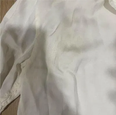 Zara silky white button down - Image 9
