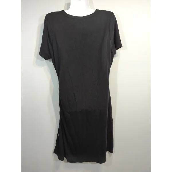 American Rag Cie‎ Black Ruched Side Tee Shirt Dress Womens Size L Short Sleeve - Image 5