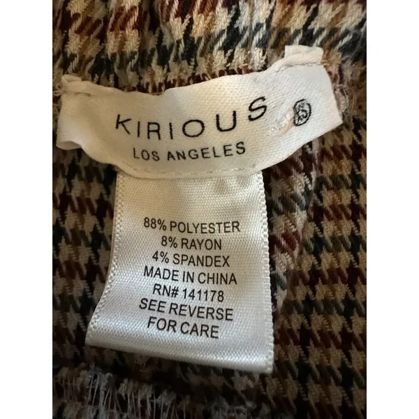 Kirious Los Angeles Ruffle Edge Plaid Shorts Women's Sz XS - Image 6