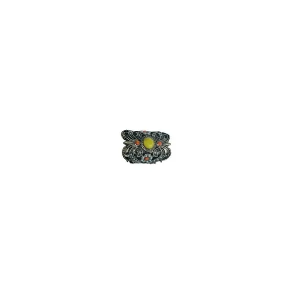 Silver Turquoise Butterfly‎ Ring Size 7 Boho Statement Blue - Image 4