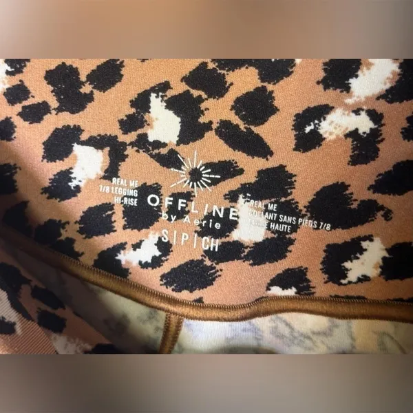 Aerie Offline Leopard Print Hi Rise 7/8 Real Me Crossover Leggings - Image 2