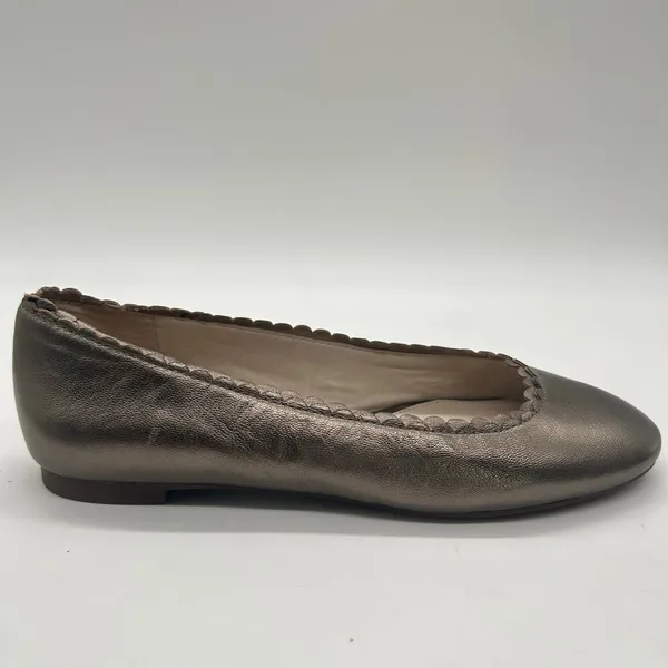 Louise Et Cie Ballet‎ Flats Womens 6M Metallic Bronze Scalloped Leather - Image 3