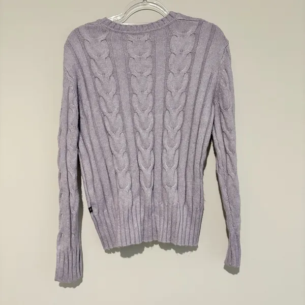 Banana Republic Cable Knit Sweater Soft‎ Lavender purple medium - Image 3