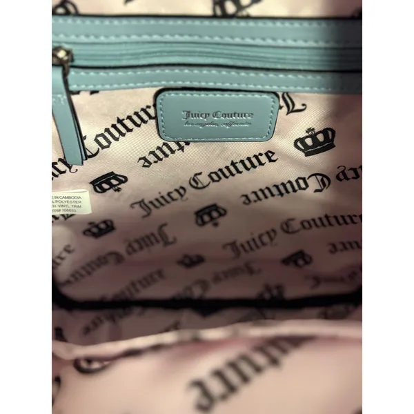 Juicy Couture Backpack‎ Mini Blue Velvet Crown Rhinestone Embellished NWT - Image 5