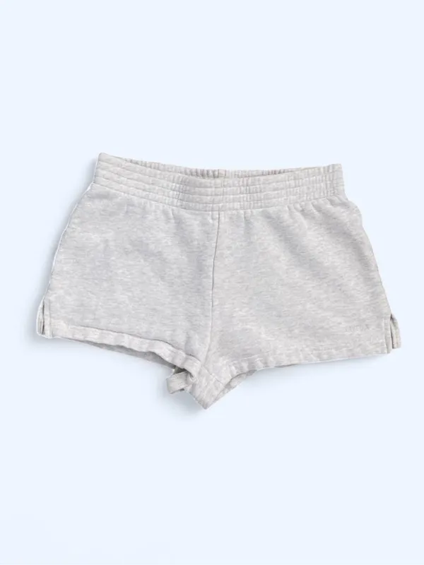 Aritzia Cozy Sweatfleece micro Short light gray loungewear activewear yoga gym - Image 3