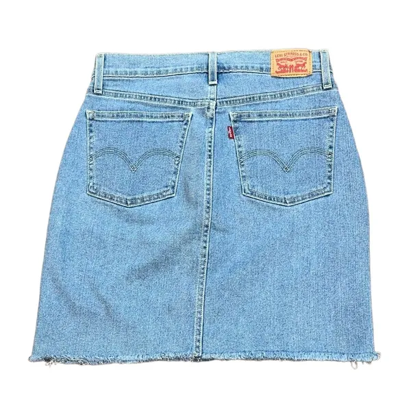 Levi's Button Front Y2K Denim Jean Skirt‎ Size 26 - Image 3