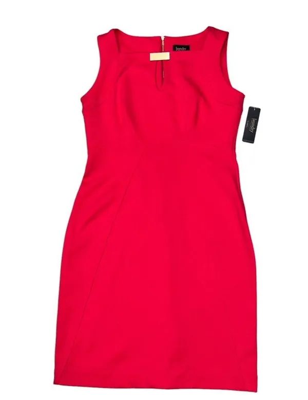 NEW Laundry by Shelli Segal Candy Pink Bodycon Sleeveless Dress - Image 3